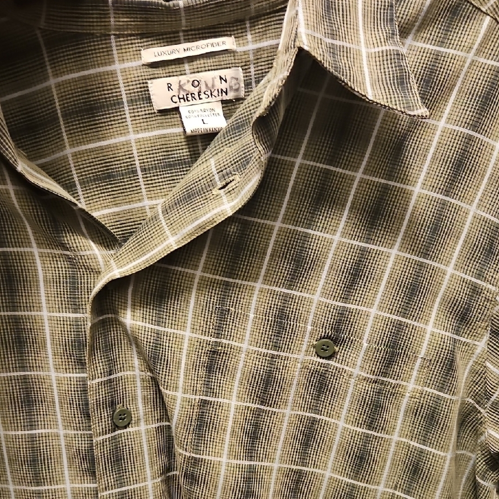 Casual Plaid Button Down Shirt with Soft Texture